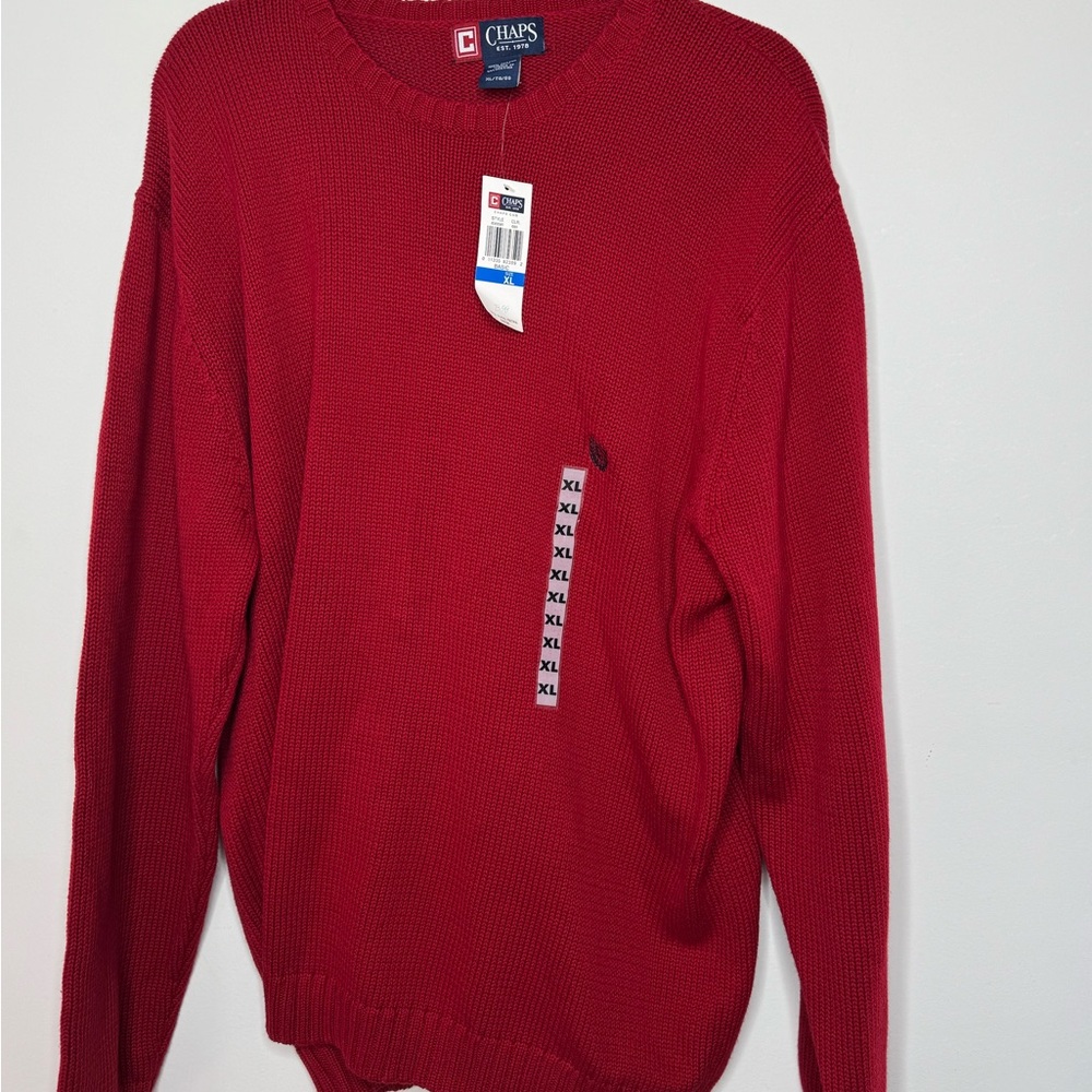 New Holiday Men’s XL Red Oversized Christmas Sweater Y2K 2000s MRSP $49.50 NWT